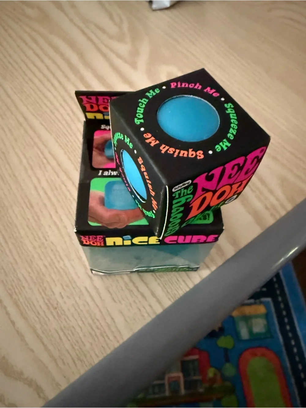 Schylling-NeeDoh- 2 piece BLUE Bundle! Nice Cube and Groovy Glob